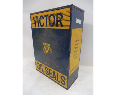 A Victor Oil Seals counter top dispensing shelf. 