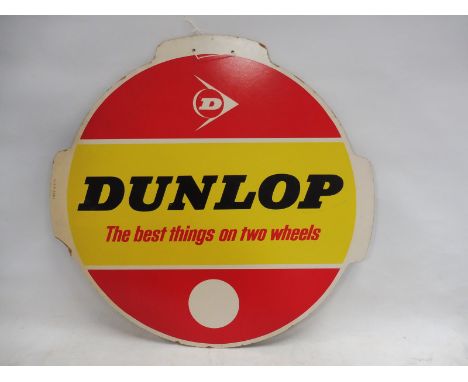 A Dunlop hardboard advertisement, 25 3/4 x 24 1/2". 