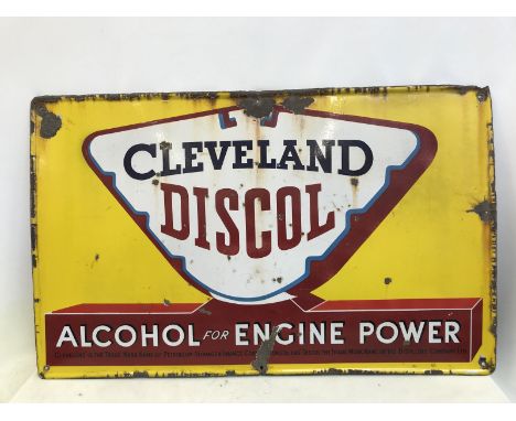 A Cleveland Discol pictorial enamel sign.