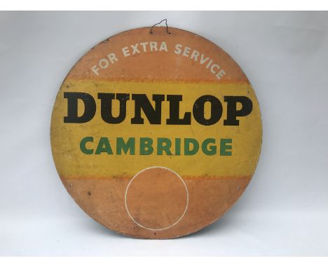 A Dunlop Cambridge tyre insert showcard, 3 3/4" diameter.