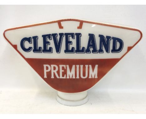A Cleveland Premium glass petrol pump globe in good condition save very minor fading. 