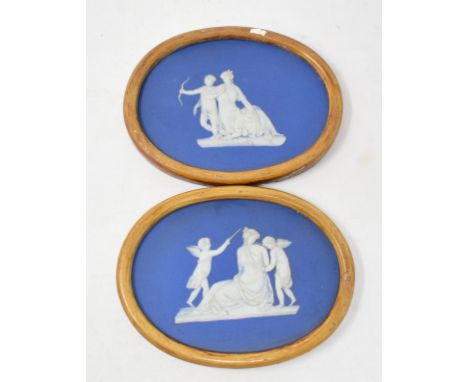 A pair of early 19th century Adams jasperware plaques, decorated classical figures, each 10 x 13 cm (2)

 