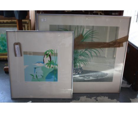 Tully Crook (20th Century British), 'Floating' signed limited edition print 133/200, 59cm x 54cm, together with one other sig