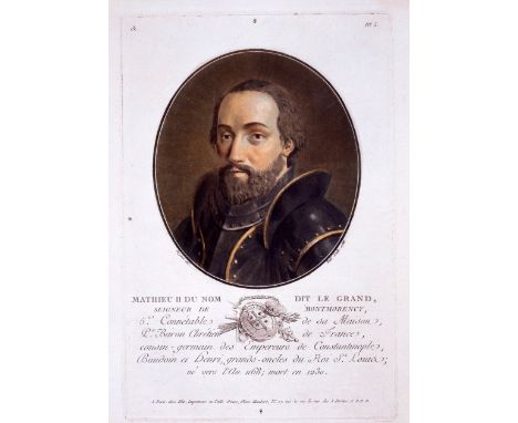 Mathieu II de Montmorency, from Portraits des grands hommes, Engraving - paper, Print, Author - Antoine Louis Francois Sergen