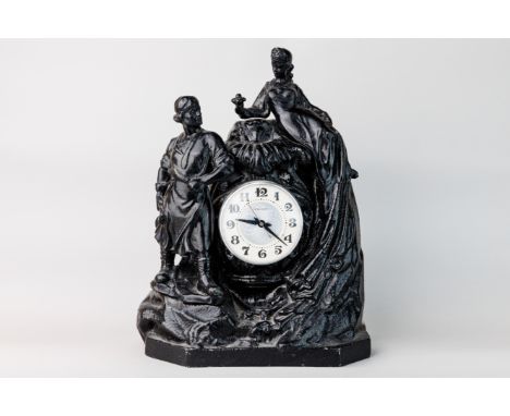 Mechanical Table Clock "Mistress of Copper Mountain and Danila Master", Molnija manufacturing, Size 29x21x13 cm, watch doesn'