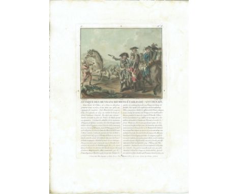 Print Attack On The Trenches Established In Front Of Denain 1712 Engraved 1787, Engraving - paper, Print, 1787 year, Author -