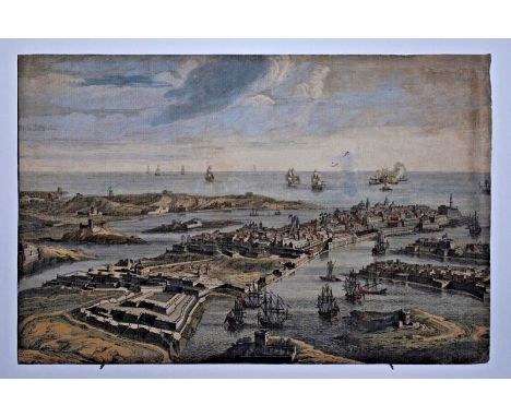 17th Art Old Print Engraving Color Gravure Rio Janeiro Von Brasilien In America, Engraving - paper, Print, 1788 year, Size 43