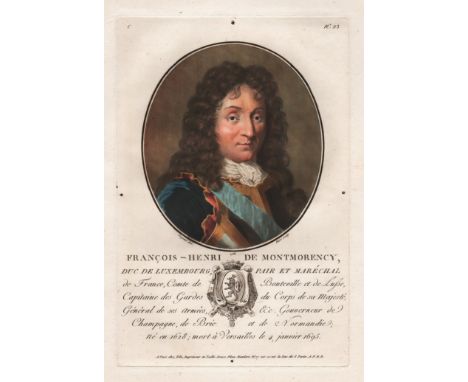 Portrait of François Henri de Montmorency-Bouteville, bust-length directed to right, wearing long brown wig, breastplate, and