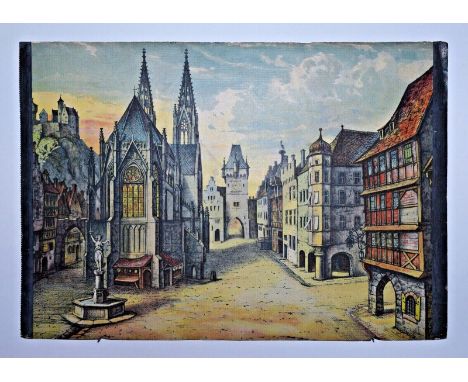 17th Art Old Print Engraving Color Gravure Decor Australia Beautiful City Look, Engraving - paper, Print, 1788 year, Size 42x