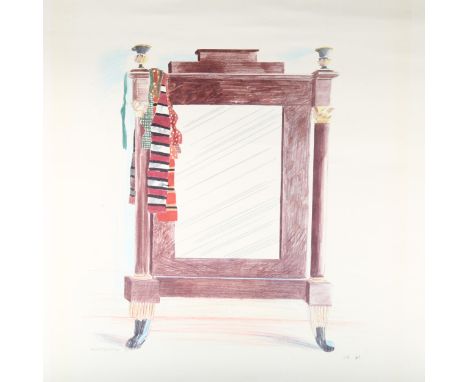 David Hockney (1937) Mirror, Casa Santini, a 1973 limited edition print 31/90, signed in pencil, 70 x 50cmStored rolled, some