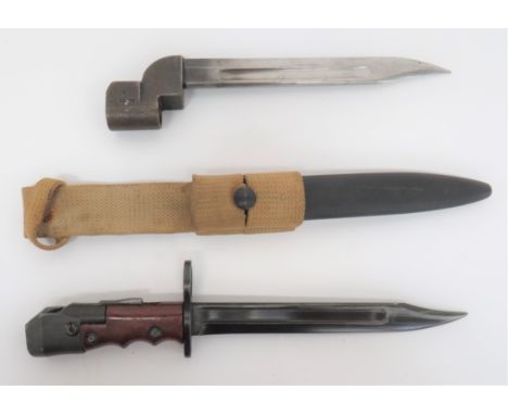 British No 7 MKI Bayonet & No 9 MKI BayonetNo 7 bayonet with 8 inch, single edged, clipped point blade with fuller.  The fort