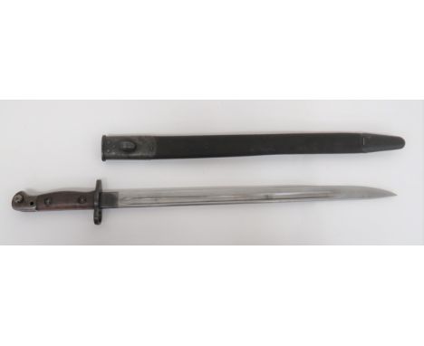 1907 Pattern SMLE Regimentally Marked Royal Scots Fus Bayonet17 inch, single edged blade with fuller.  Forte with crowned GR 