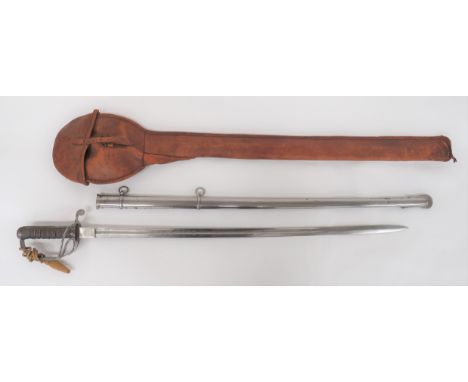 Edward VII Artillery Pattern Officer's Sword By Wilkinson35 inch, single edged blade with large fuller.  Etched Kings crown E