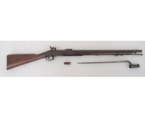 1842 Pattern Sea Service Rifled Musket30 inch, .750 rifled barrel.  Front blade sight and rear ladder sight graduated to 1,00