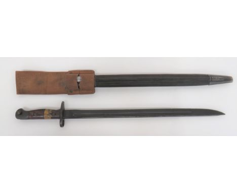 1907 Pattern Australian Issued Hook Quillon Removed Bayonet17 inch, single edged, blued blade with fuller.  The forte with cr