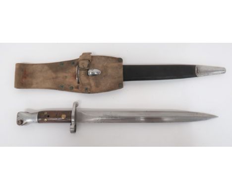 Rare 1888 MKI 1st Type Regimentally Stamped Norfolk Regiment Bayonet12 inch, double edged blade.  Forte marked with crowned V