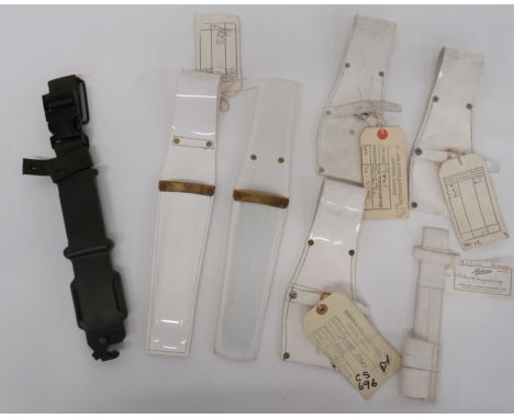 Workmanship Sample Various Bayonet Frogsconsisting SA80 scabbard in white composite with brass fittings ... SA80 scabbard in 