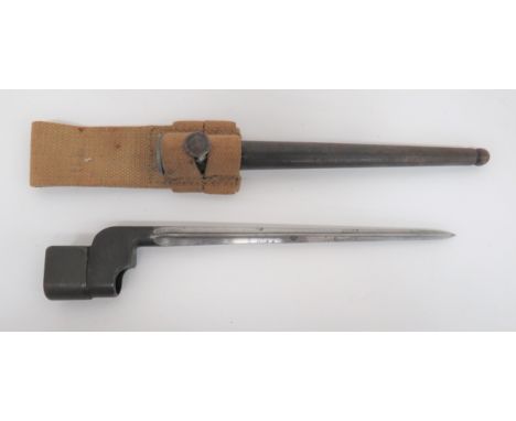 Scarce No 4 MKI Cruciform Spike Bayonet8 inch, cruciform blade.  Blackened socket stamped GR with central crown over "No 4 MK