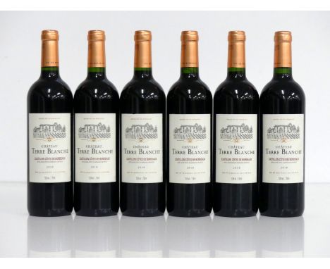 V 6 bts Ch. Terre Blanche 2018 owc Castillon , Côtes de Bordeaux