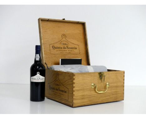6 bts Quinta do Vesuvio 1994 Vintage Port  OT, polished wood with ceramic Bin Label