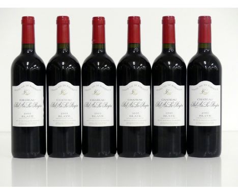 V 6 bts Ch. Bel-Air La Royère Grand Vin de Bordeaux 2005 Blaye i.n