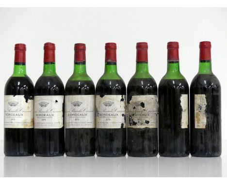 5 bts Ch. Paradis Casseuil 1975 Bordeaux 2 us, 2 ms, 1 lms, bs, cdl/pt dis, 1 damaged and crusted foil 2 bts Ch. Paradis Cass