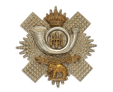 Scottish. Highland Light Infantry Victorian Officer’s  HLI glengarry circa 1881-1901.A fine example. Die-stamped faceted silv