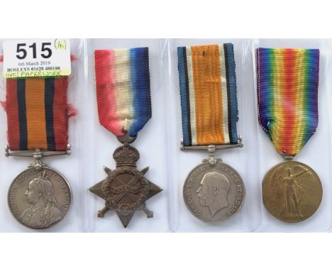 Boer War / WW1 Royal Navy Group of Four Medals.Awarded to 196338 Acting Leading Seaman William Robertson Wilkinson. Comprisin