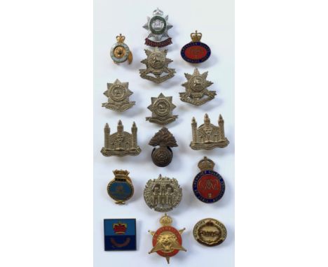 Selection of British Army Regimental Association &amp; Old Comrades Lapel Badges.Regimental include: Cambridge ... Worcesters