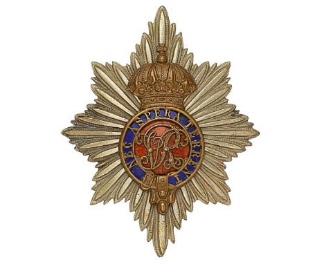 Royal Military College, Sandhurst pre 1878 Gentleman Cadet’s shako plate.A good scarce die-stamped example. Silvered Garter S