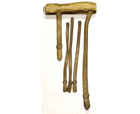 13th Hussar Officer’s Girdle and Sword SlingsA good example by Hawkes and Co. 14 Picadilly, worn with the Universal Pattern f