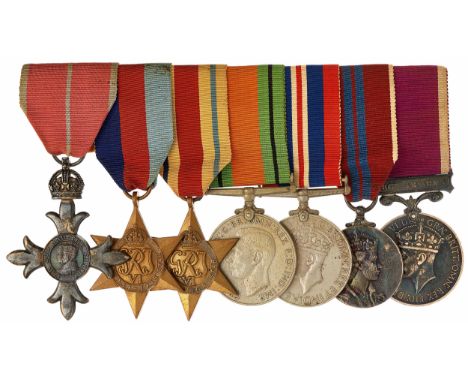 Royal Army Service Corps Officer’s M.B.E. Long Service Group of Seven Medals.Awarded to Major Gordon George Roy Boon MBE. Com