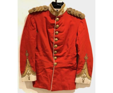 Border Regiment Victorian Officer's Full Dress and Mess Dress A rare example of a Lieutenant’s scarlet tunic circa 1890, with