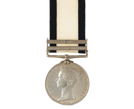 Royal Navy Royal Marines Officer’s two clasp Naval General Service Medal.Awarded to “J.S. HASWELL LIEUT R.M.”, bearing two cl