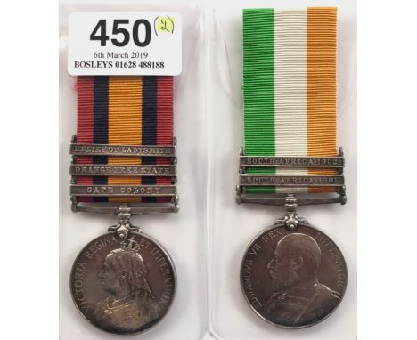 Boer War 3rd Bn King’s Royal Rifle Corps Casualty Queen’s South Africa Pair.Awarded to 9618 Private Albert Holland who was wo
