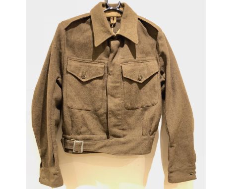 WW2 1944 British Army Battledress Blouse, Shirt &amp; Tie.A good example of a 1937 pattern battledress blouse tailored by the