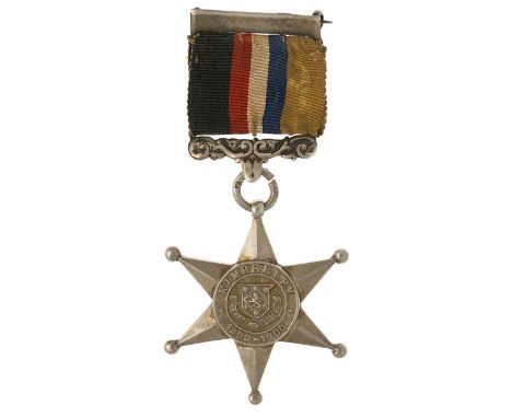 Boer War Kimberley Star (Mayor’s Siege Medal)A fine silver example Birmingham hallmarks for 1902 (C). Retaining original ribb