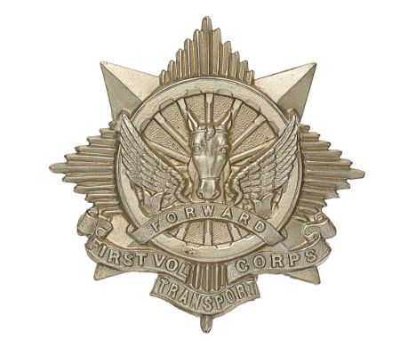 South Africa. First Volunteer Transport Corps badge circa 1903-13.A good die-stamped white metal example. White metal star  b
