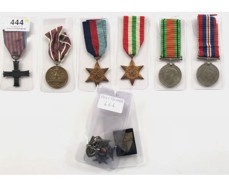 WW2 Polish Monte Casino Cross Group of Six &amp; three Badges. Comprising: Monte Casino Cross “14939”, Polish Army Active Ser