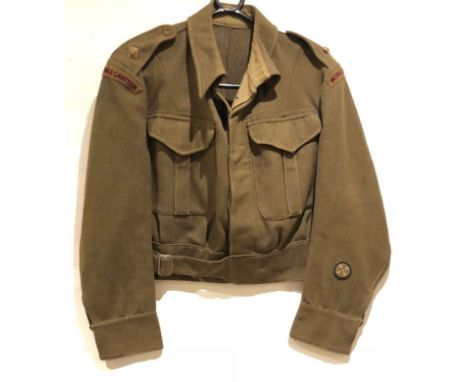 WW2 Women’s “Mobile Canteen” Officer’s Battledress Blouse.A rare private tailored example modelled on the 1937 pattern blouse