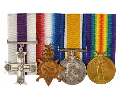 WW1 King’s Own Yorkshire Light Infantry Military Cross Group of Four Medals. This group was awarded to Second Lieutenant Math