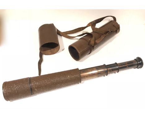 WW2 1945 British Army Issue Telescope.A good clean example of a three draw brass telecscope. Complete with issue details “TEL
