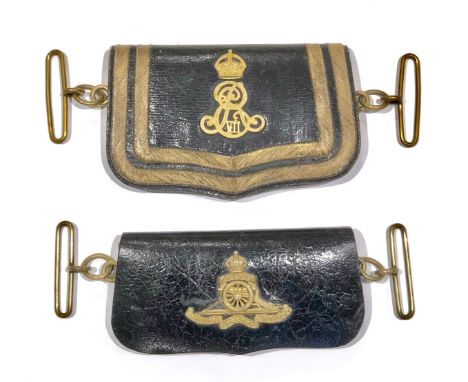 Edward VII Royal Army Medical Corps Officer’s Pouch.A good example of black patent leather, mounted with a gilt EVIIR cypher 