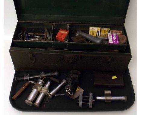 Cases of Tools and Miniature Vice etc A condition report is not available for this lot.  Damage, defects, restoration or othe