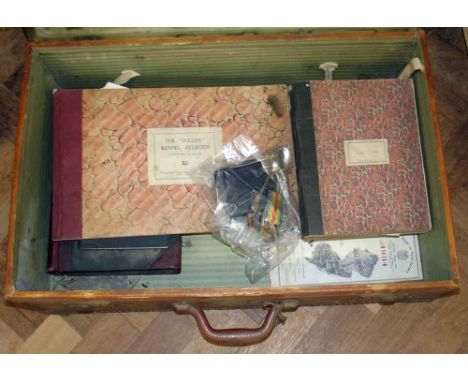 Collection of printed Kennel Club material; old blank ledgers; Airedale terrier EP teaspoons; bronze prize medals, two WWI me