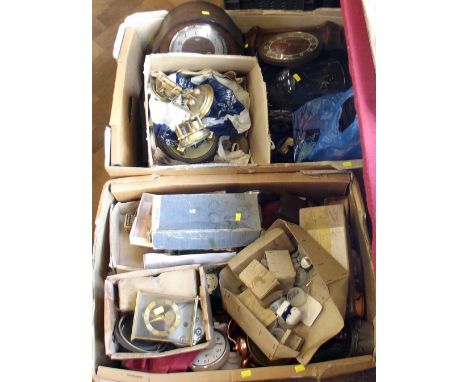 2 Boxes Clock Cases and Alarm Clock etc A condition report is not available for this lot.  Damage, defects, restoration or ot