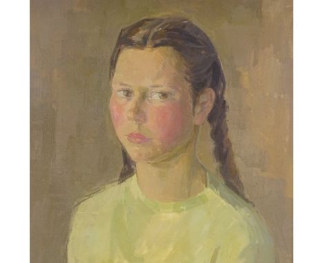 William Townsend, oil on canvas, portrait of Louise Kellett 1959, signed, 24" x 20", framed