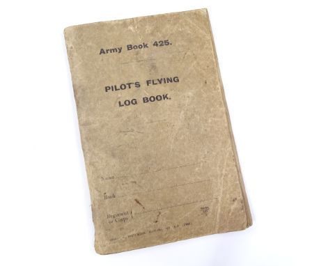 A First War Period Pilot's Flying Logbook dated 1918 