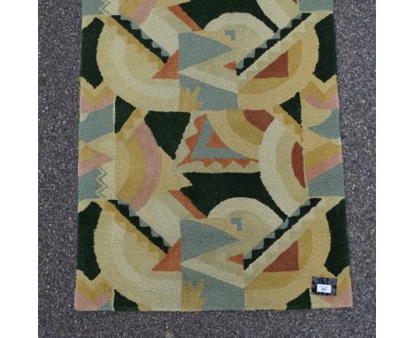 An American Art Deco style New River Artisans wool runner, 450cm x 78cm 