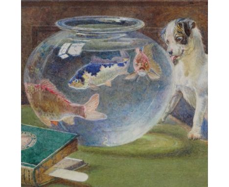 Percy Thomas Macquoid, watercolour illustration, thou art so near and yet so far, signed, 9" x 13", framed 